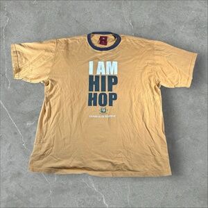 Vintage Def Jam University Shirt Mens XXL Mustard Yellow I Am Hip Hop Streetwear